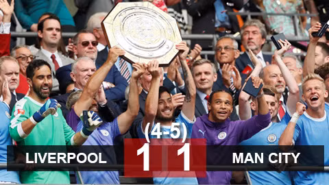 Hạ Liverpool trên chấm luân lưu, Man City bảo vệ thành công Siêu cúp Anh