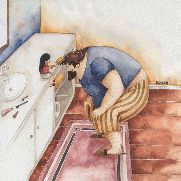 Cảm động trước tình cảm của cha dành cho con gái nhỏ