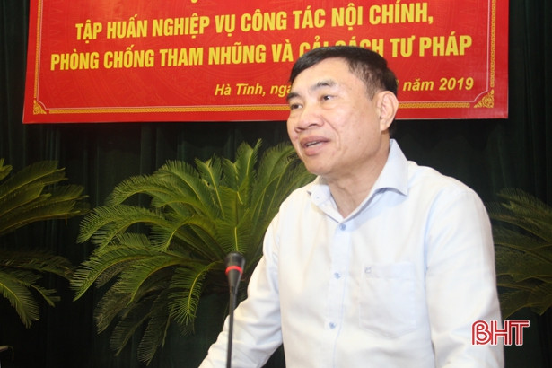 Thực hiện nghiêm túc, hiệu quả công tác nội chính, phòng chống tham nhũng