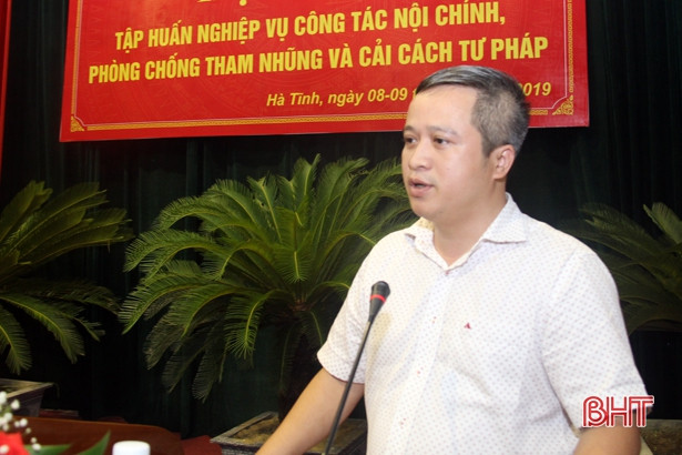 Thực hiện nghiêm túc, hiệu quả công tác nội chính, phòng chống tham nhũng