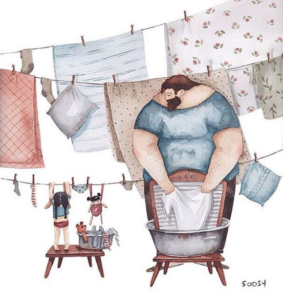 Cảm động trước tình cảm của cha dành cho con gái nhỏ