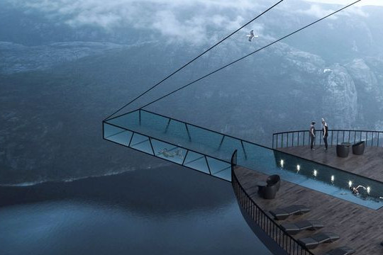 Chóng mặt với khách sạn cao hơn 600 mét trên mặt biển