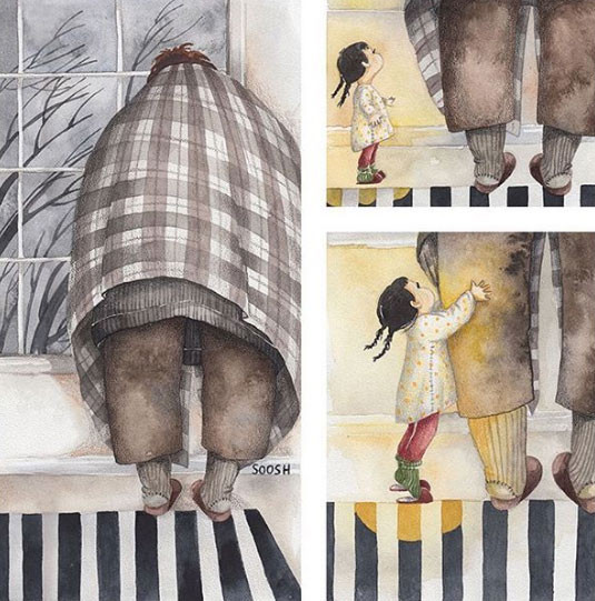 Cảm động trước tình cảm của cha dành cho con gái nhỏ