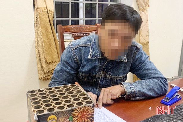 Thêm 1 trường hợp sử dụng pháo trái phép ở Nghi Xuân bị xử phạt