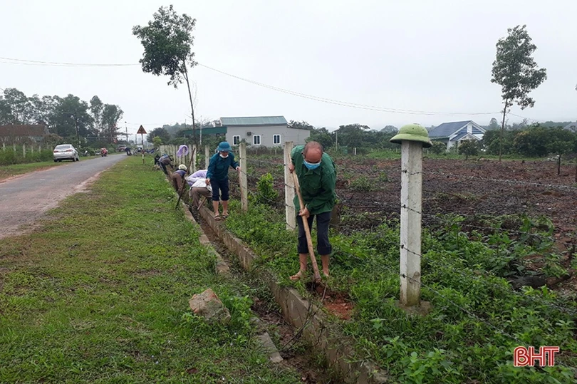 Các địa phương ở Thạch Hà ra quân “nâng chất nông thôn mới