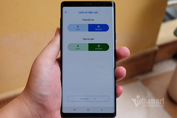 Thông tin về lịch sử tiếp xúc trên ứng dụng Bluezone. Ảnh: Trọng Đạt Lịch sử tiếp xúc Bluezone gồm những gì, được sử dụng ra sao?