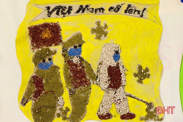 Các “họa sỹ” mầm non Trí Đức vẽ tranh phòng chống dịch Covid-19 ảnh 6 Các “họa sỹ” mầm non Trí Đức vẽ tranh phòng chống dịch Covid-19