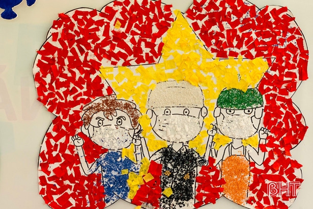 Các “họa sỹ” mầm non Trí Đức vẽ tranh phòng chống dịch Covid-19 ảnh 2 Các “họa sỹ” mầm non Trí Đức vẽ tranh phòng chống dịch Covid-19