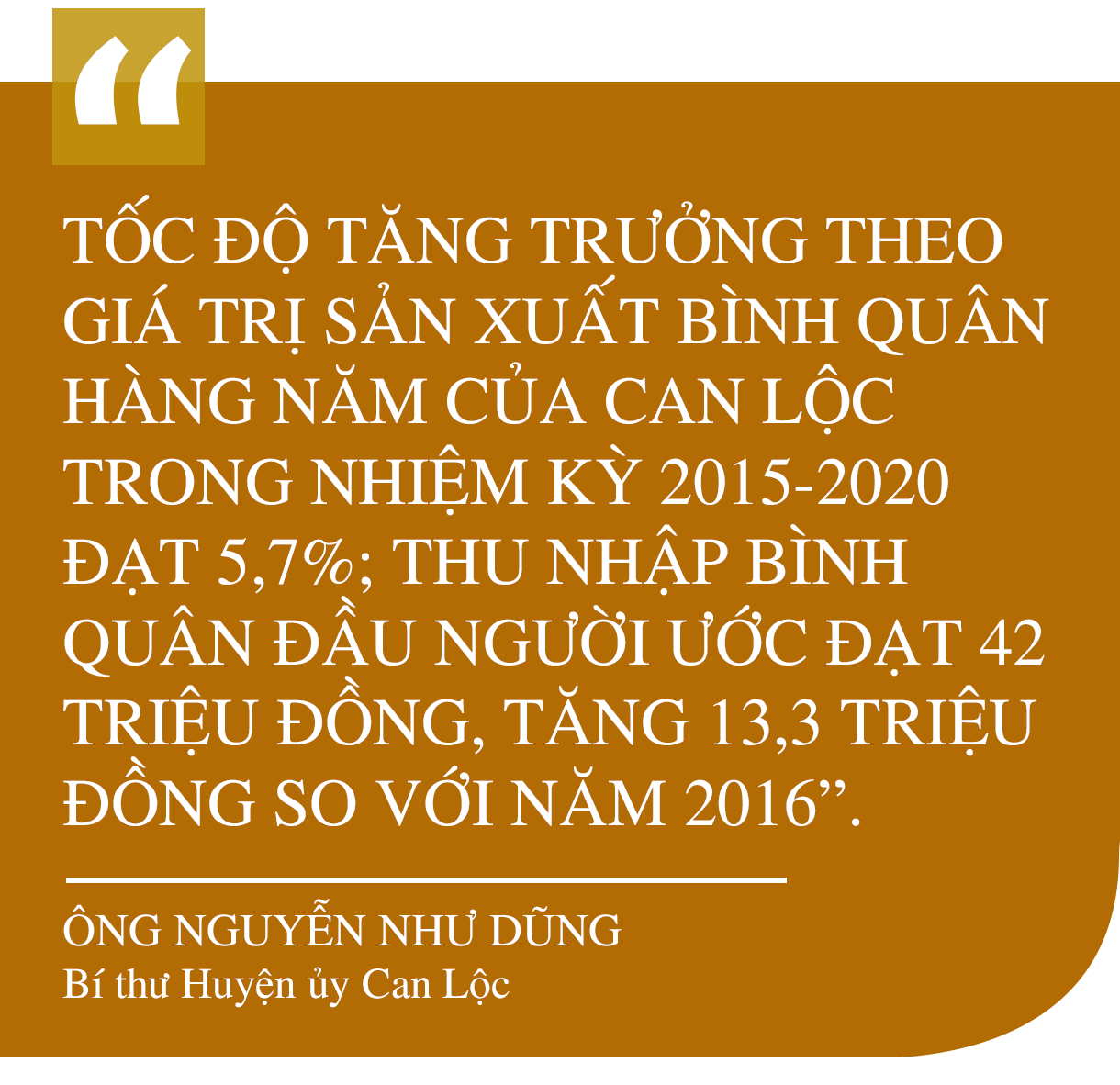 Can Lộc vững vàng vươn xa trên chặng đường mới