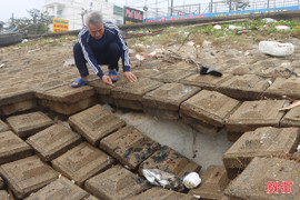 Kè biển Cẩm Nhượng bị khoét "hàm ếch"