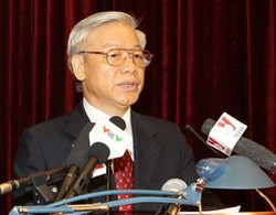 Tổng Bí thư, Chủ tịch Quốc hội Nguyễn Phú Trọng phát biểu khai mạc Hội nghị. Ảnh: TTXVN.