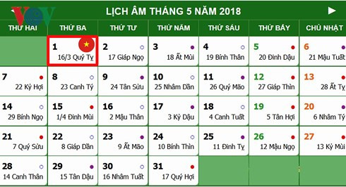 lich nghi chinh thuc gio to hung vuong 30 4 va 1 5 2018