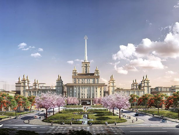 Khuôn viên phía trước của Đại học VinUni tại Hà nội vingroup cong bo mo truong dai hoc tai ha noi dao tao ca sinh vien cong nghe