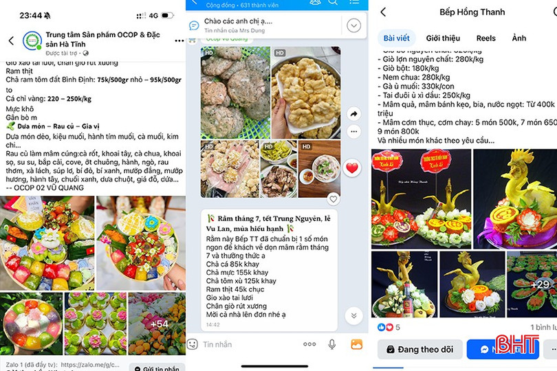 Trên các "chợ" mạng, hoạt động mua bán online dịp rằm tháng Bảy sôi động. bqbht_br_f3.jpg