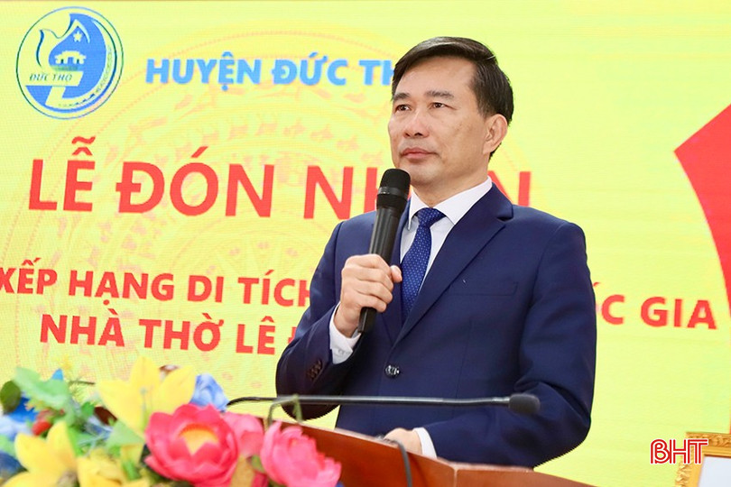 Giám đốc Sở VH-TT&DL Nguyễn Viết Trường: "Dòng họ Lê Đắc, người dân xã Yên Hồ nói riêng và huyện Đức Thọ nói chung cần tiếp tục phát huy, giữ gìn nét đẹp truyền thống về lịch sử, văn hoá, giáo dục...". bqbht_br_i3.jpg