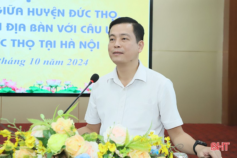 Bí thư Huyện ủy Nguyễn Thành Đồng phát biểu chào mừng. 1-7408-1545.jpg