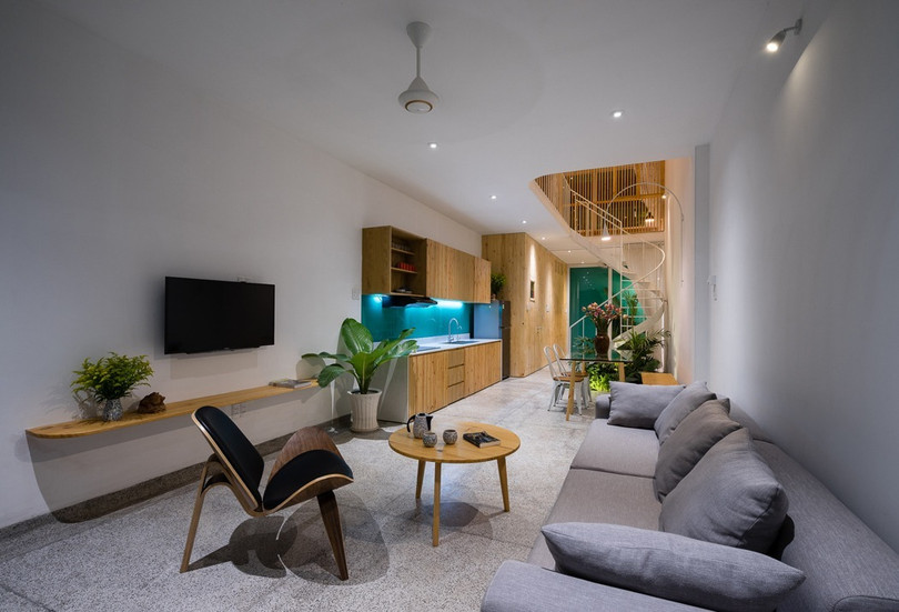 Độc đáo ngôi nhà có vườn đan xen