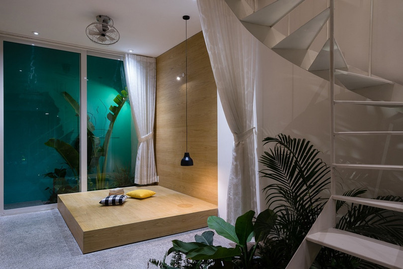 Độc đáo ngôi nhà có vườn đan xen