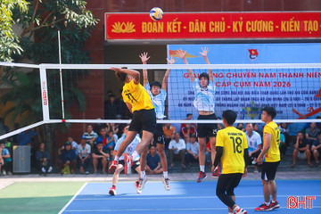 7 đội tranh tài Giải Bóng chuyền nam thanh niên cụm số 1