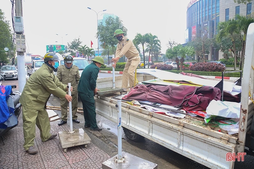 TP Hà Tĩnh lập lại trật tự đô thị trước tết Nguyên đán