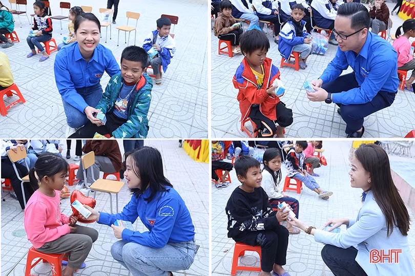 Tặng 4.000 hộp sữa cho học sinh dân tộc Chứt