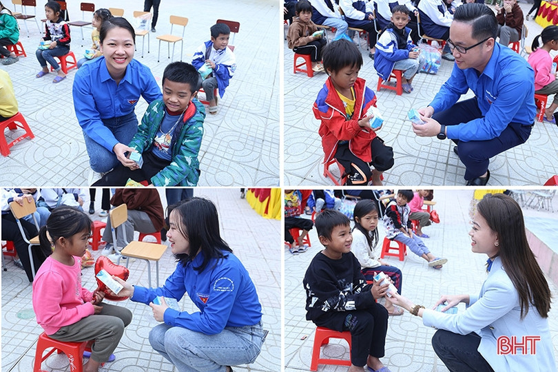 Tặng 4.000 hộp sữa cho học sinh dân tộc Chứt