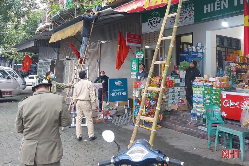 TP Hà Tĩnh lập lại trật tự đô thị trước tết Nguyên đán