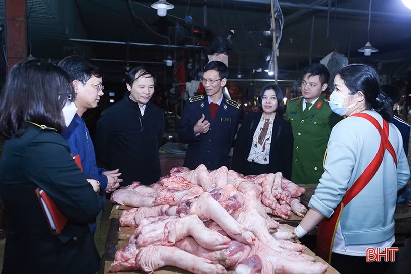 Kiểm tra đột xuất lò mổ gia súc tập trung tại TP Hà Tĩnh