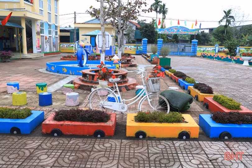 Ngôi trường rực rỡ sắc màu ở huyện miền núi Hà Tĩnh