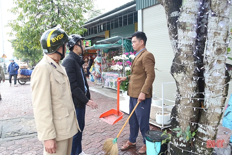 TP Hà Tĩnh lập lại trật tự đô thị trước tết Nguyên đán
