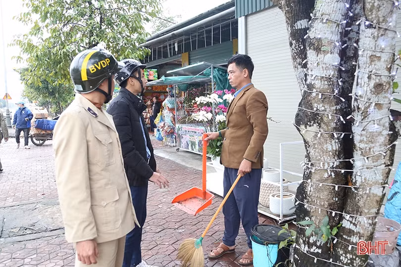TP Hà Tĩnh lập lại trật tự đô thị trước tết Nguyên đán