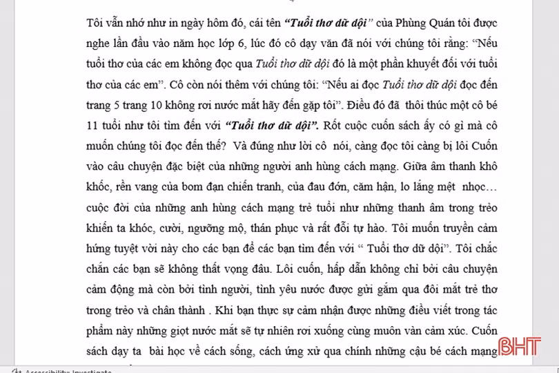 Nữ sinh Hà Tĩnh và hành trình đến với giải A “Đại sứ văn hóa đọc” toàn quốc