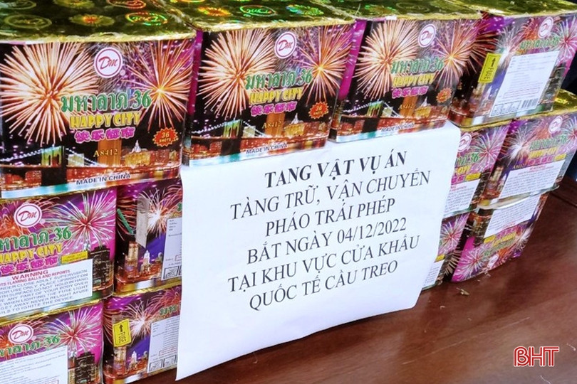Lật tẩy vụ vận chuyển gần 20 kg pháo hoa nổ qua biên giới Hà Tĩnh