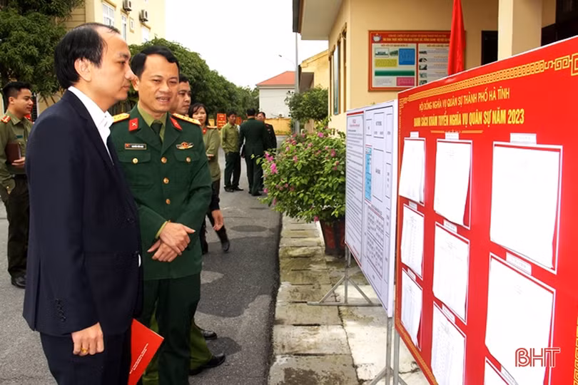 TP Hà Tĩnh hoàn thành khám tuyển nghĩa vụ quân sự, công an năm 2023