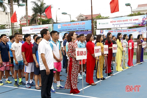 Khai mạc giải Quần vợt Cúp Truyền hình Hà Tĩnh lần thứ IV, năm 2019