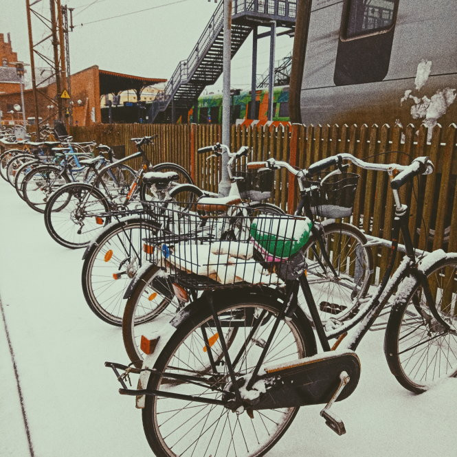 Xe đạp để khắp nơi. Ảnh: Hoàng Oanh Ở xứ sở “hạnh phúc quá mức”