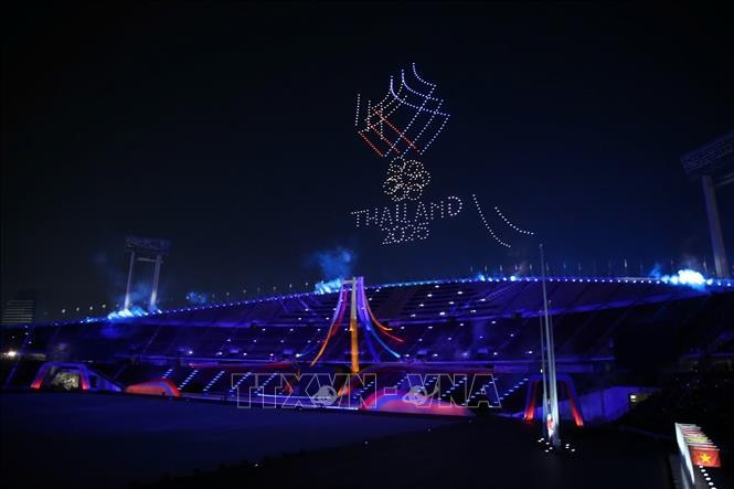 Với thông điệp “Chúng ta là một”, Lễ khai mạc SEA Games 33 được kỳ vọng sẽ trở thành “bữa tiệc” đậm sắc màu văn hóa. Ảnh: Minh Quyết/PV TTXVN từ Thái Lan
