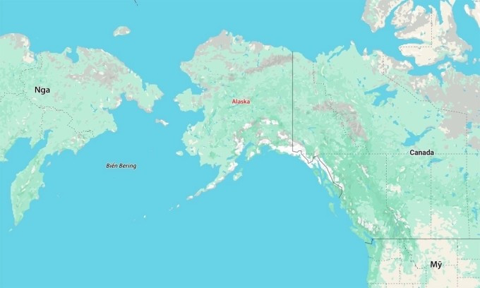 Vị trí Alaska. Đồ họa: Google Maps Vị trí Alaska. Đồ họa: Google Maps