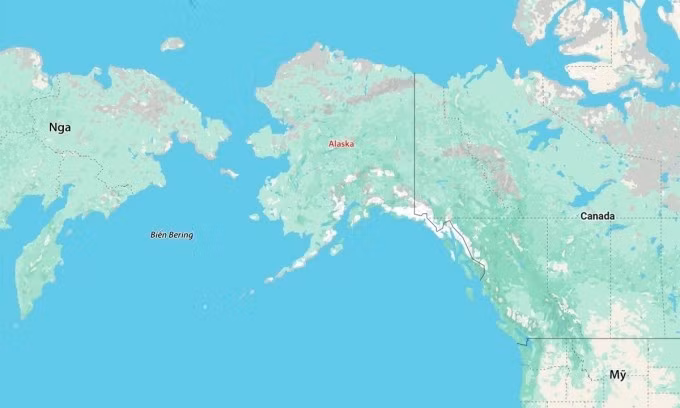 Vị trí Alaska. Đồ họa: Google Maps