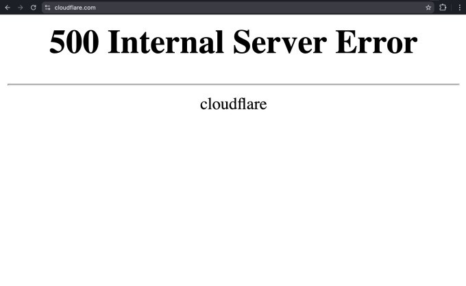 Ảnh chụp màn hình khi truy cập Cloudflare chiều 5/12. Ảnh: X/Aiden