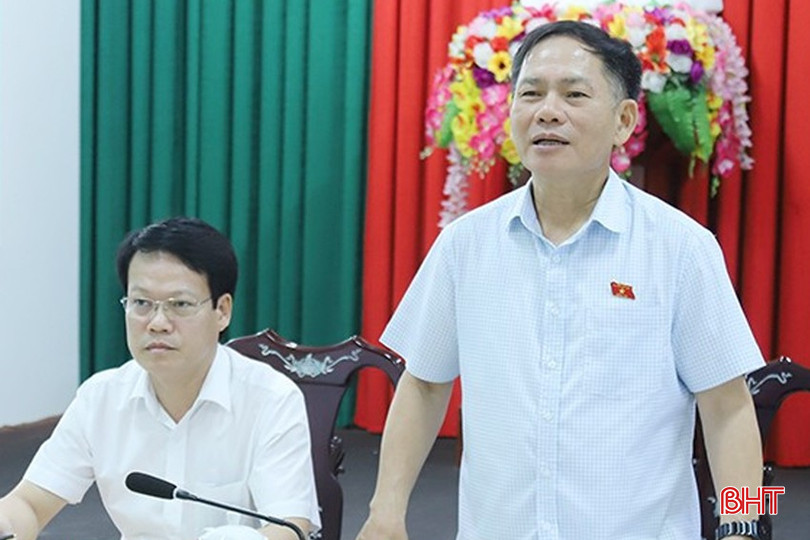 Phó Trưởng đoàn chuyên trách Đoàn ĐBQH tỉnh Trần Đình Gia phát biểu kết thúc hội nghị. j-5529-6211-649.jpg