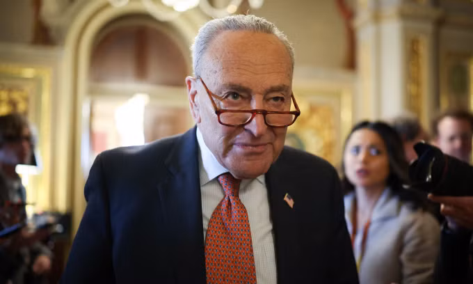 Ông Schumer tại Điện Capitol hôm 13/3. Ảnh: AFP