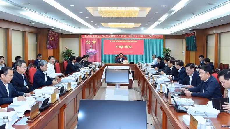 Quang cảnh Kỳ họp thứ 52 của Ủy ban Kiểm tra Trung ương. (Ảnh: THỦY NGUYÊN)