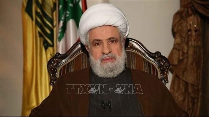 Tổng Thư ký phong trào Hezbollah Sheikh Naim Qassem. Ảnh: IRNA/TTXVN