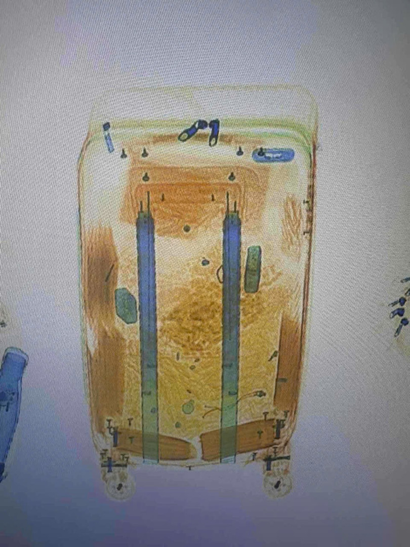 Hình ảnh nghi vấn trong kiện hành lý. (Ảnh: HQ/Vietnam+)