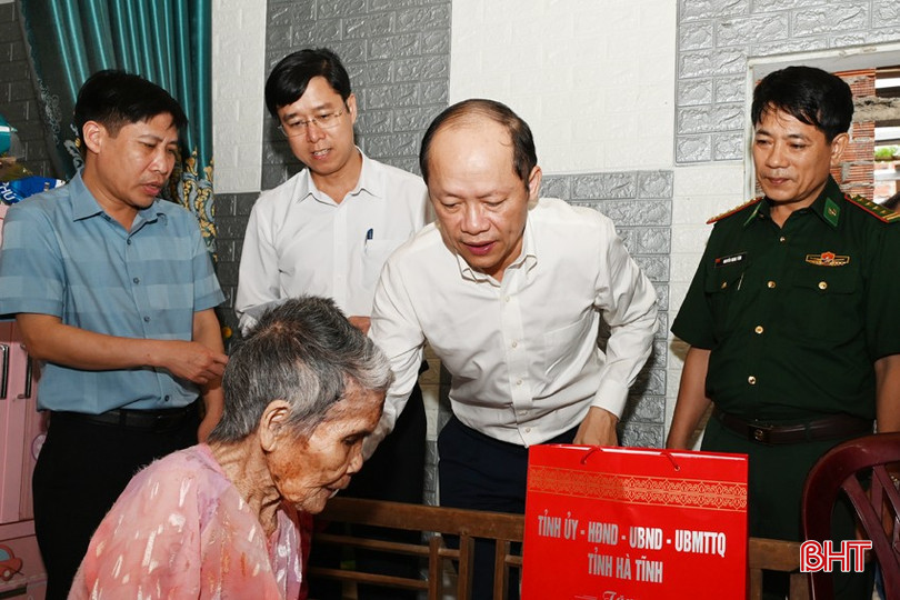 Phó Chủ tịch Thường trực UBND tỉnh Nguyễn Hồng Lĩnh và đoàn công tác đến thăm, tặng quà gia đình bà Phạm Thị Bình tại xã Điền Mỹ. bqbht_br_dsc-4203-1.jpg