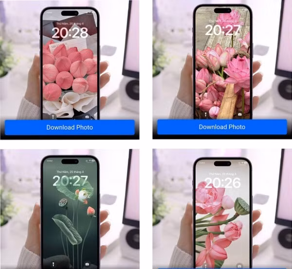 Bạn chỉ cần nhấn “Download Photo” dưới mỗi ảnh để lưu về thiết bị