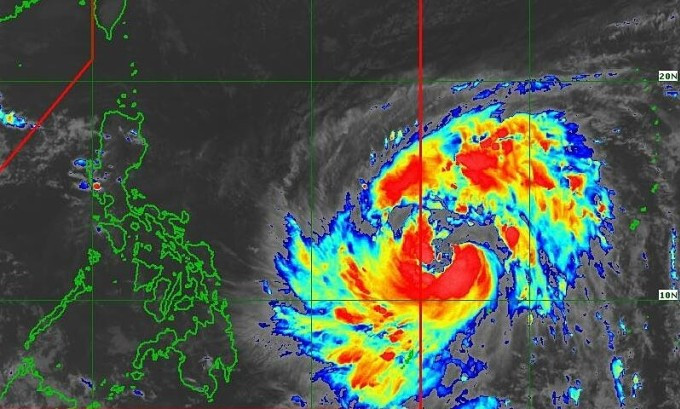 Bão Fung Wong đi vào vùng giám sát khí tượng của Philippines vào ngày 7/11. Ảnh: PAGASA