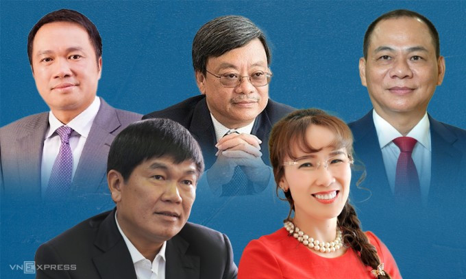 5 tỷ phú Việt trong danh sách thế giới. Đồ họa: Khánh Hoàng 5 tỷ phú Việt trong danh sách thế giới. Đồ họa: Khánh Hoàng
