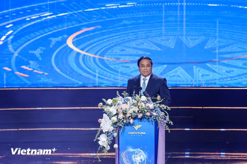 Thủ tướng Chính phủ Phạm Minh Chính phát biểu tại sự kiện. (Ảnh: Minh Sơn/Vietnam+)